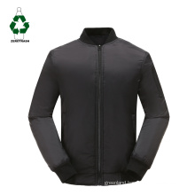 Men Recycled Bomber Jacket Rpet Light Padded Bomber Jacket with Heavy Rib Collar and Rib Waist